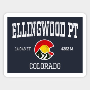 Ellingwood Point Colorado 14ers Vintage Athletic Mountains Magnet